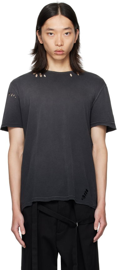 Футболка Ann Demeulemeester Ann Demeulemeester Eternal Eagle Baptist Distressed T-Shirt чорний | B0013414-FA638-098, 0