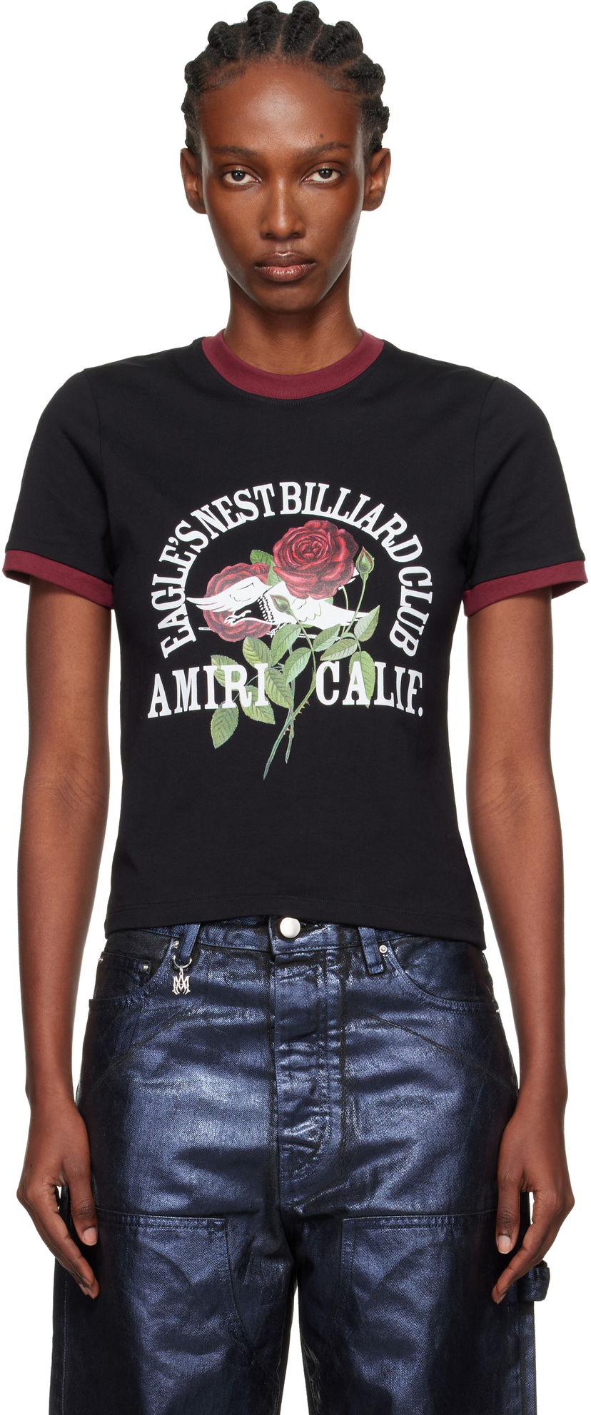Футболка AMIRI 'Eagle' Ringer T-shirt чорний | AWJYTE1082