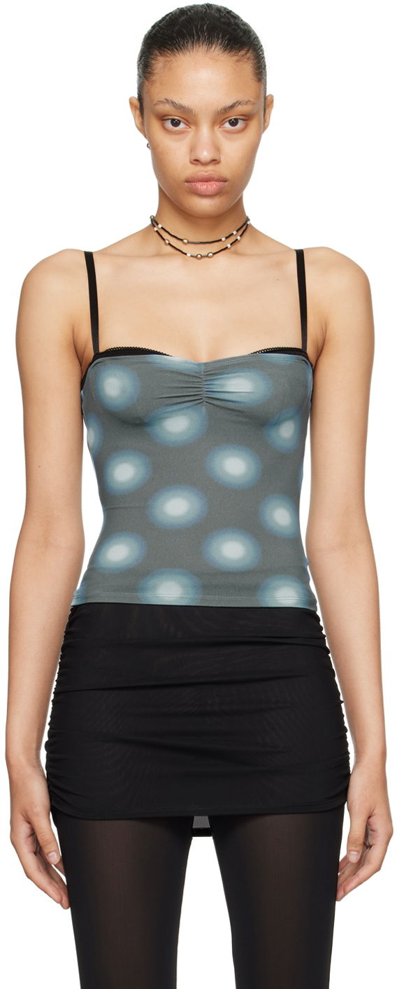Безрукавка Miaou Miaou Enzo Print Camisole Синій | 7092TKGRB