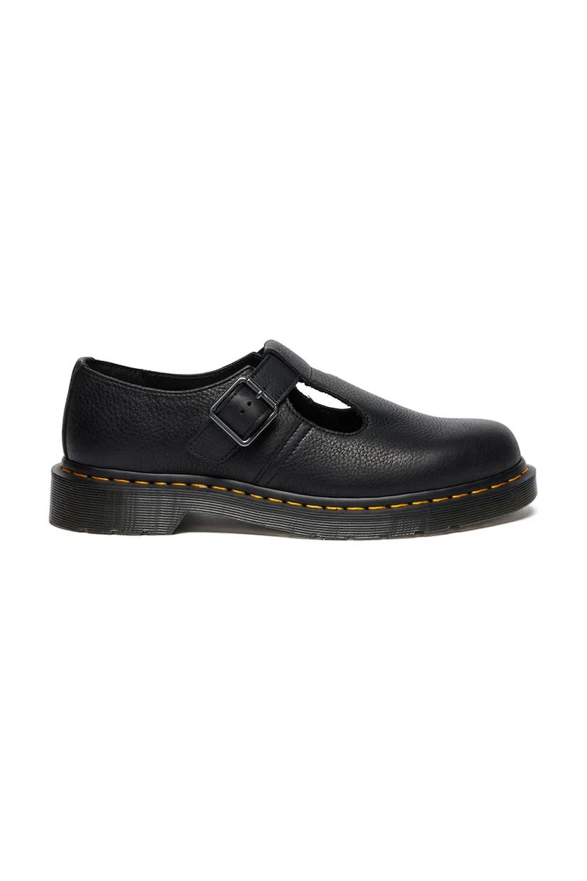 Кросівки та взуття Dr. Martens Polley Leather Mary Jane flat-heeled Shoes чорний | DM41408001