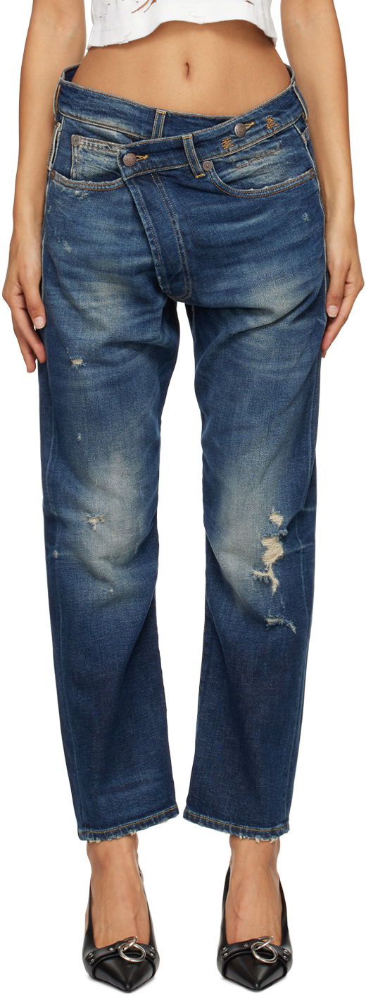 Джинси R13 R13 Crossover Jeans Синій | R13W2048-D144C