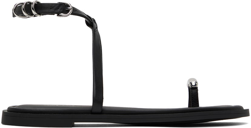 Кільце rag & bone Rag & Bone Geo Ring Sandals чорний | WFF24PF038LE38