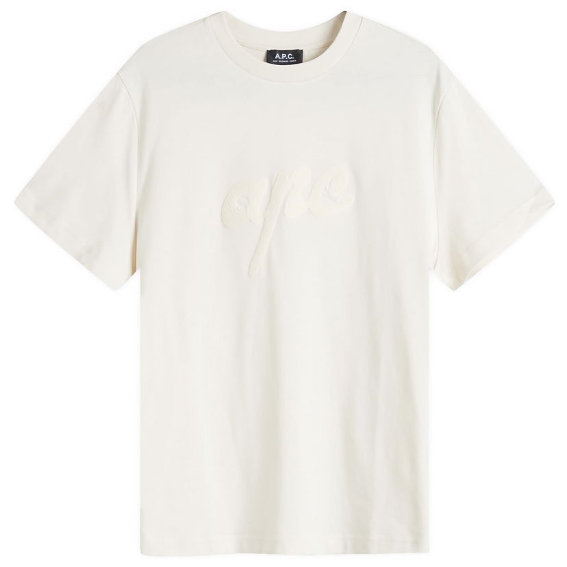 Футболка A.P.C. Women's Lenny Logo T-Shirt, Size Large білий | COHGS-M26504-AAE