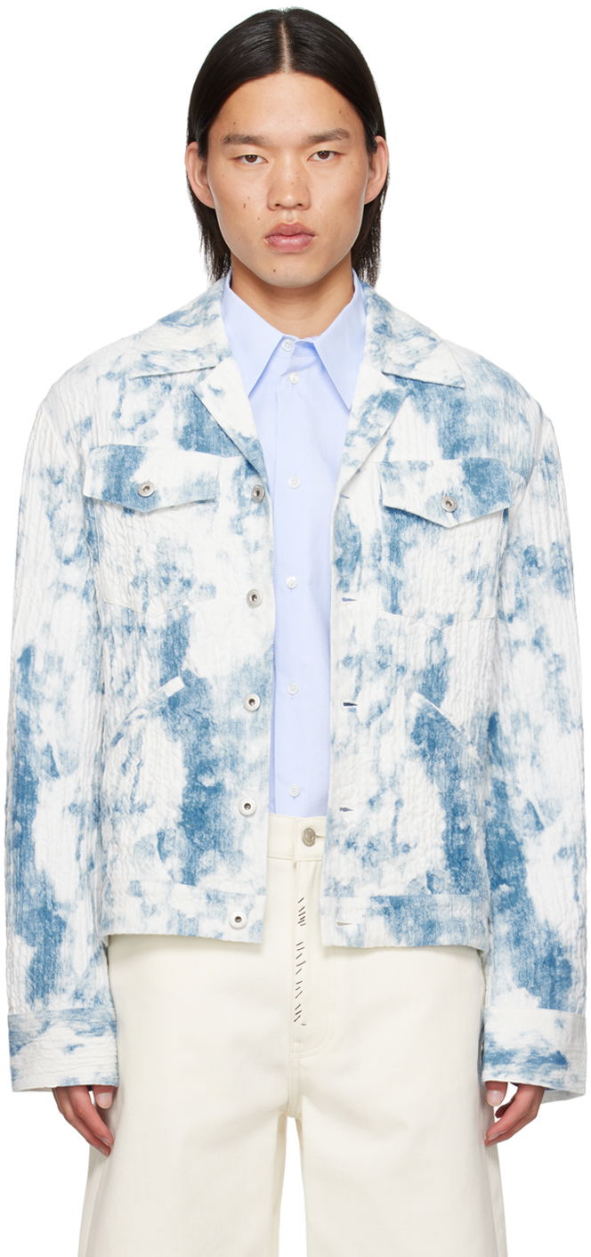 Куртка Feng Chen Wang Feng Chen Wang Printed Jacket Синій | FUS17JK23