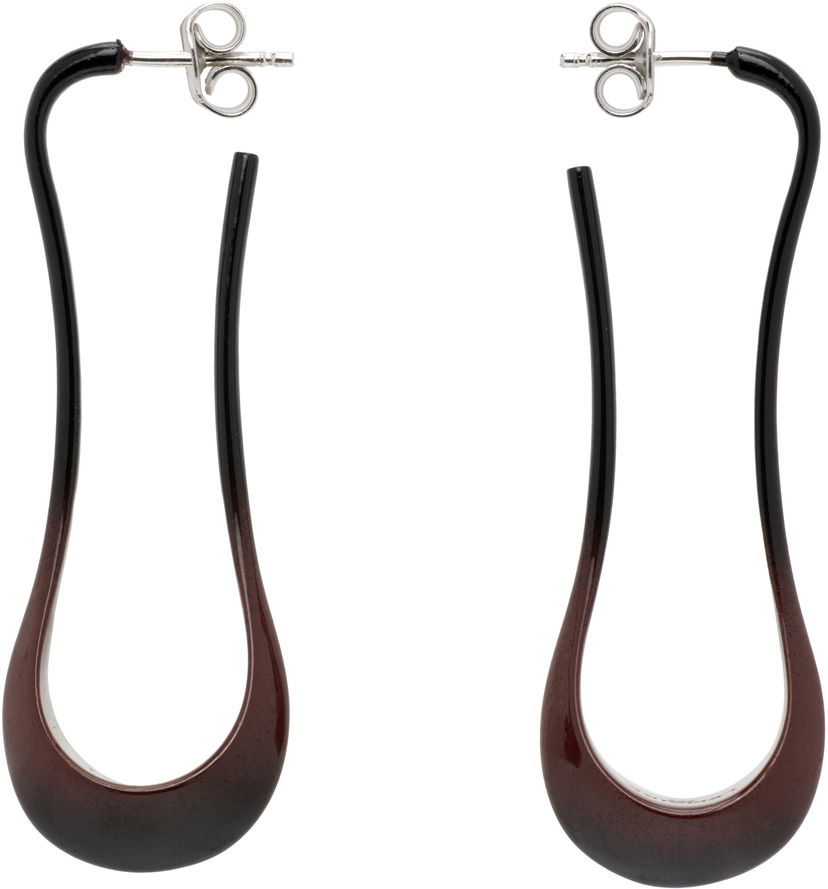 Сережки LEMAIRE Lemaire Short Drop Earrings Бордовий | AC251 LO0114