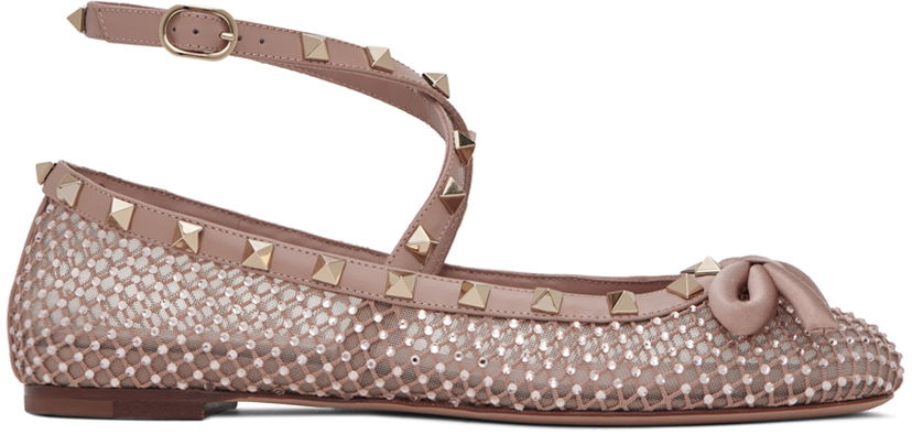 Догляд за взуттям Valentino Valentino Garavani Rockstud Ballerina Flats Помаранчевий | 4W2S0HB6NCE