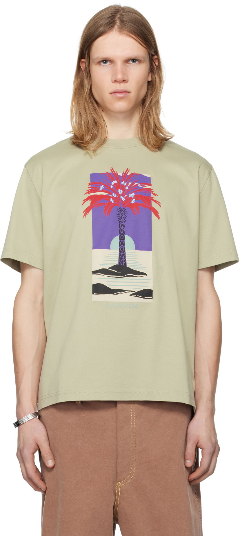 Футболка LANVIN Lanvin Printed T-Shirt Зелений | RM-TS0115-J173-P25
