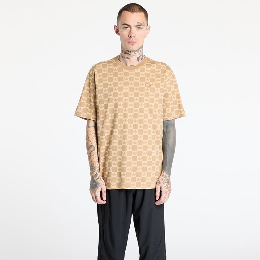 Футболка adidas Originals adidas Monogram Loose T-Shirt бежевий | JY2970