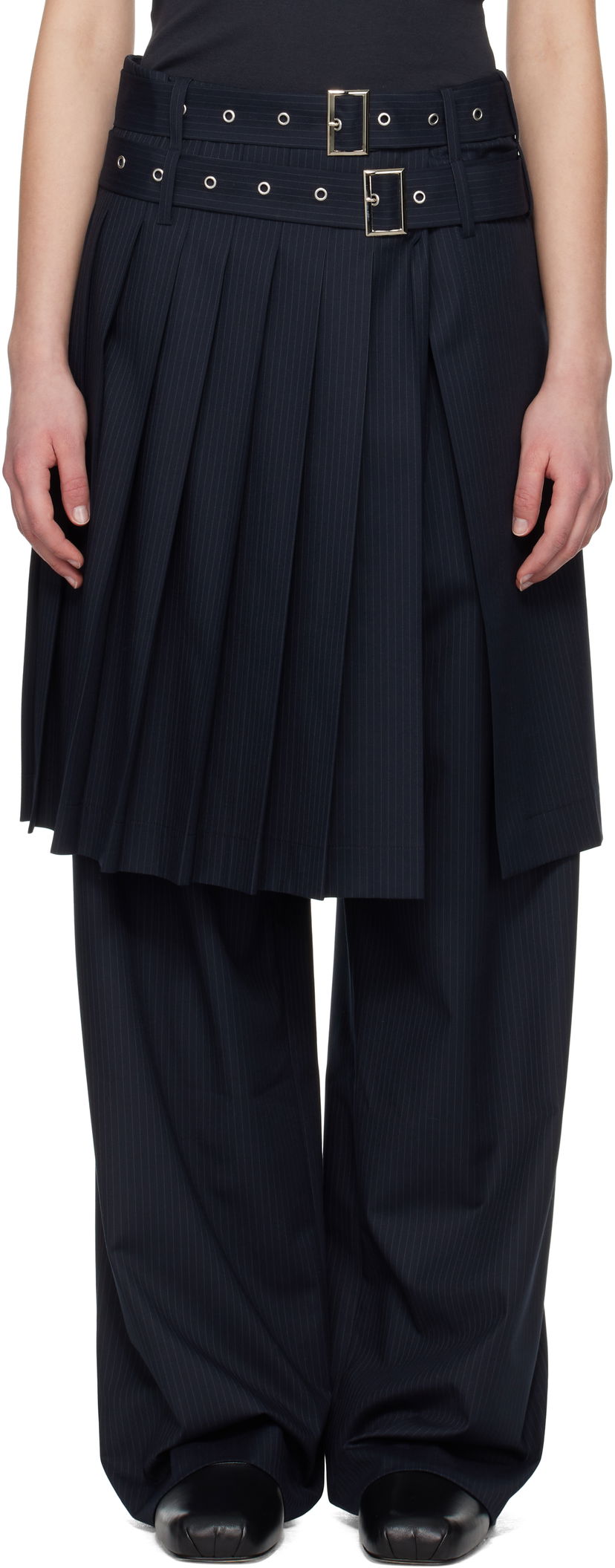 Штани Charles Jeffrey Loverboy Charles Jeffrey LOVERBOY Wide Leg Skouser Trousers чорний | 54030502