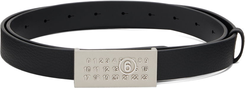 Ремені Maison Margiela MM6 Maison Margiela Numeric Leather Belt чорний | SA6TP0010 P8326