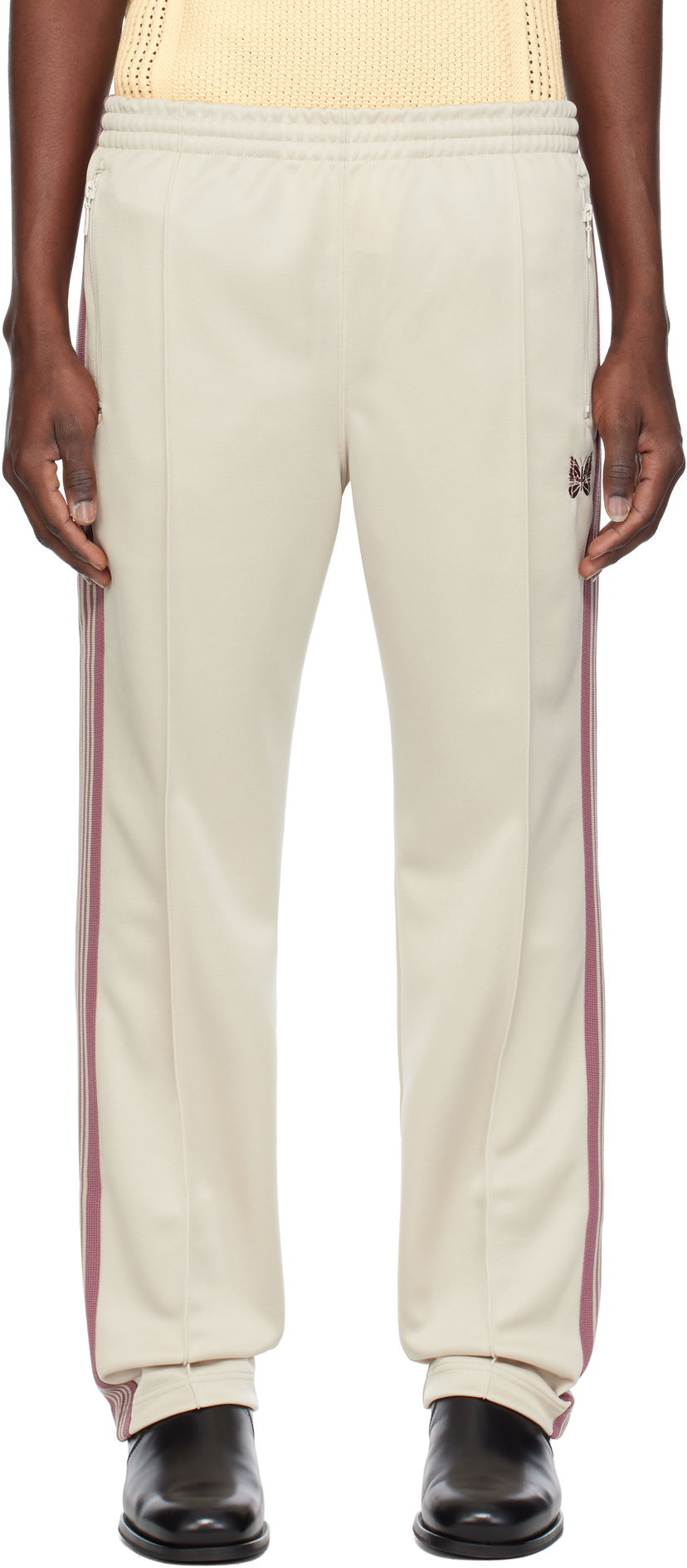 Спортивні штани Needles Needles Narrow Track Pants бежевий | QV308