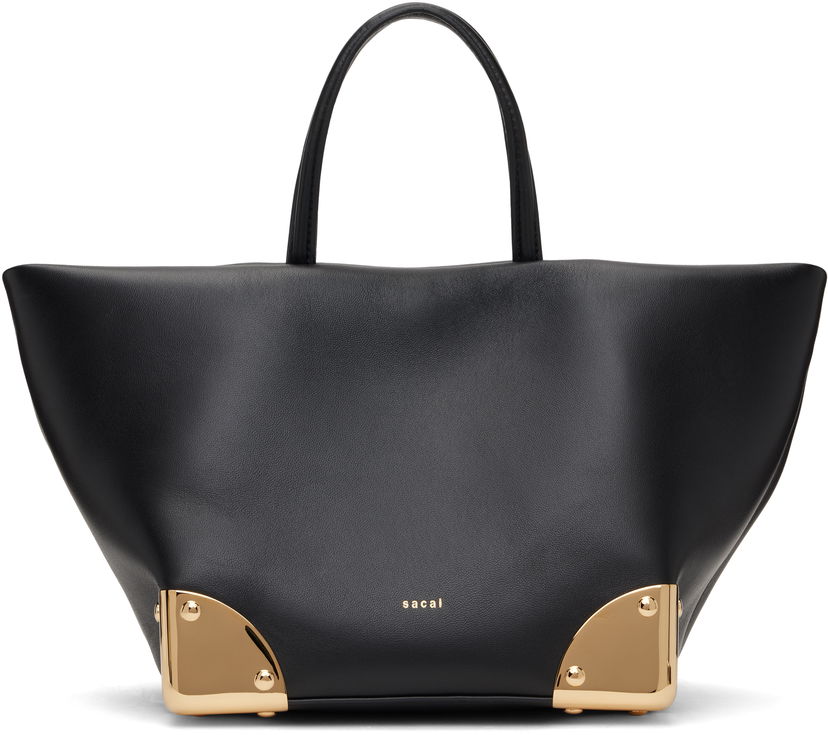 сумка-тоут sacai Corner Metal Small Tote Bag чорний | S129-01