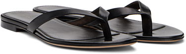 Кросівки та взуття The Row Sacha Leather Flip-Flops чорний | F1697-SN65, 3