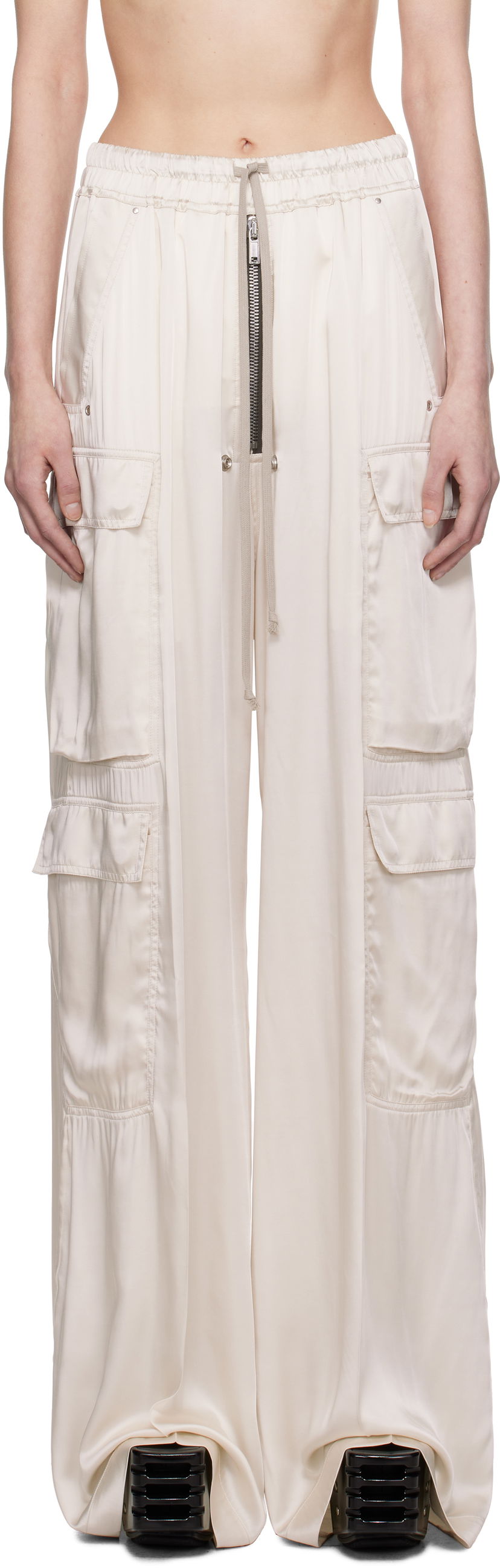 Штани карго Rick Owens Rick Owens Hollywood Cargo Pants білий | RP01E7327 SCH