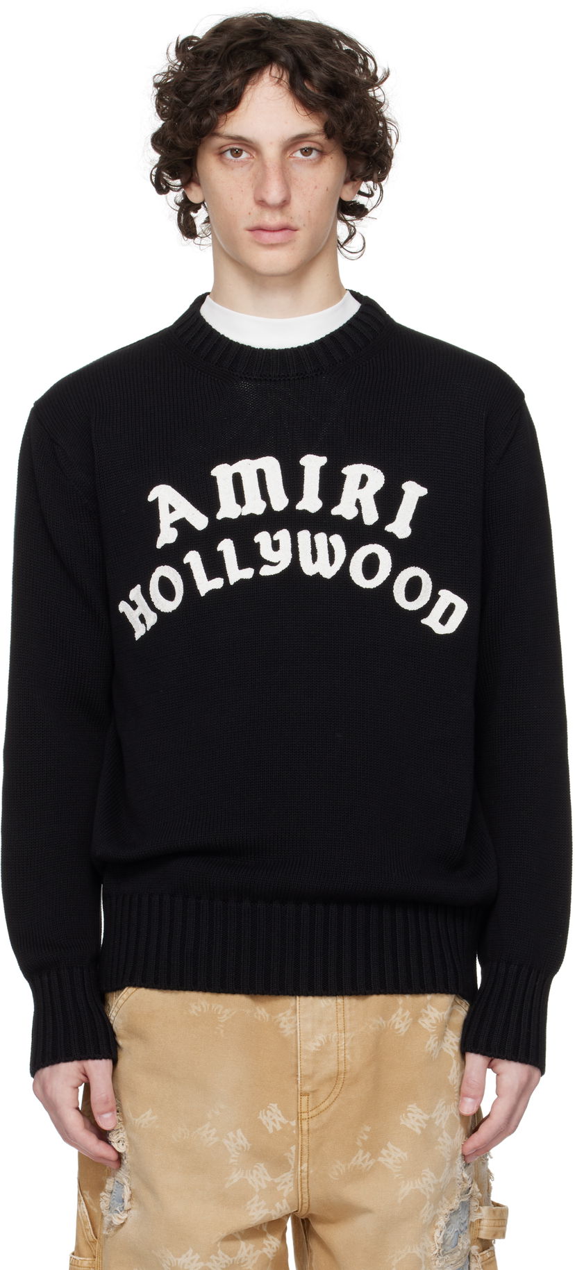 Cветр AMIRI Amiri Hollywood Crew Sweater чорний | AMKNCW1094