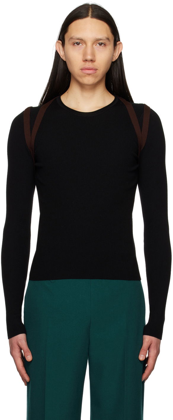 Cветр Dion Lee Harness Long Sleeve T-Shirt чорний | C7185S23