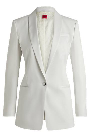 Куртка BOSS Shimmer Fabric Regular-Fit Blazer білий | 50537759