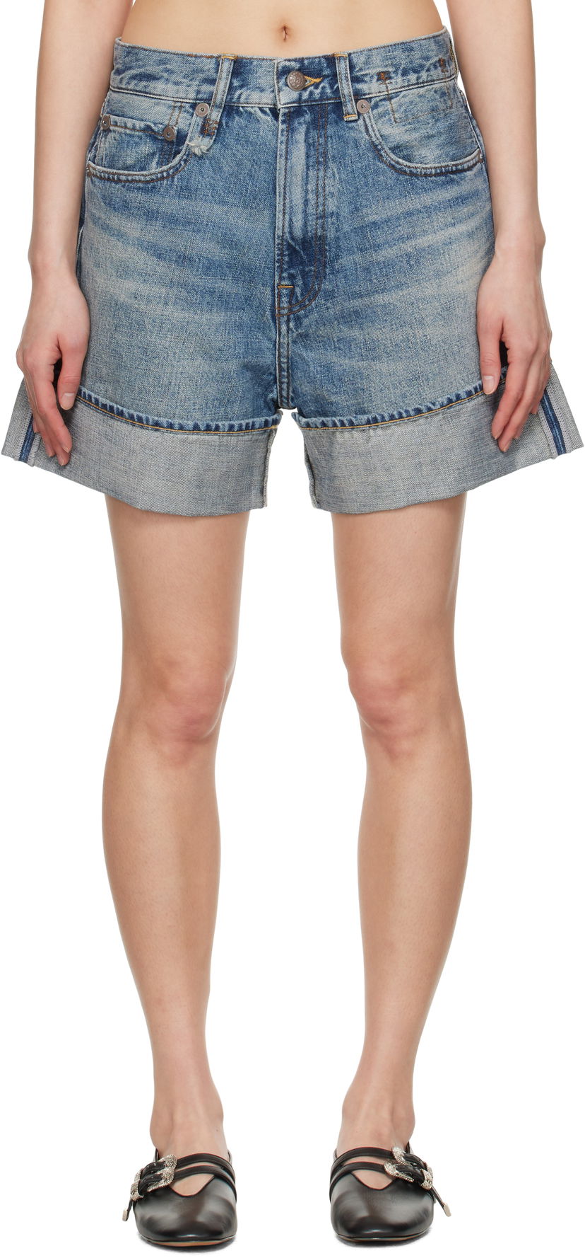 Шорти R13 R13 Nina Denim Shorts Синій | R13WD110-D213A