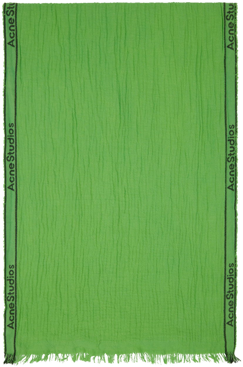 Шарф Acne Studios Fringed Scarf Зелений | CA0315-