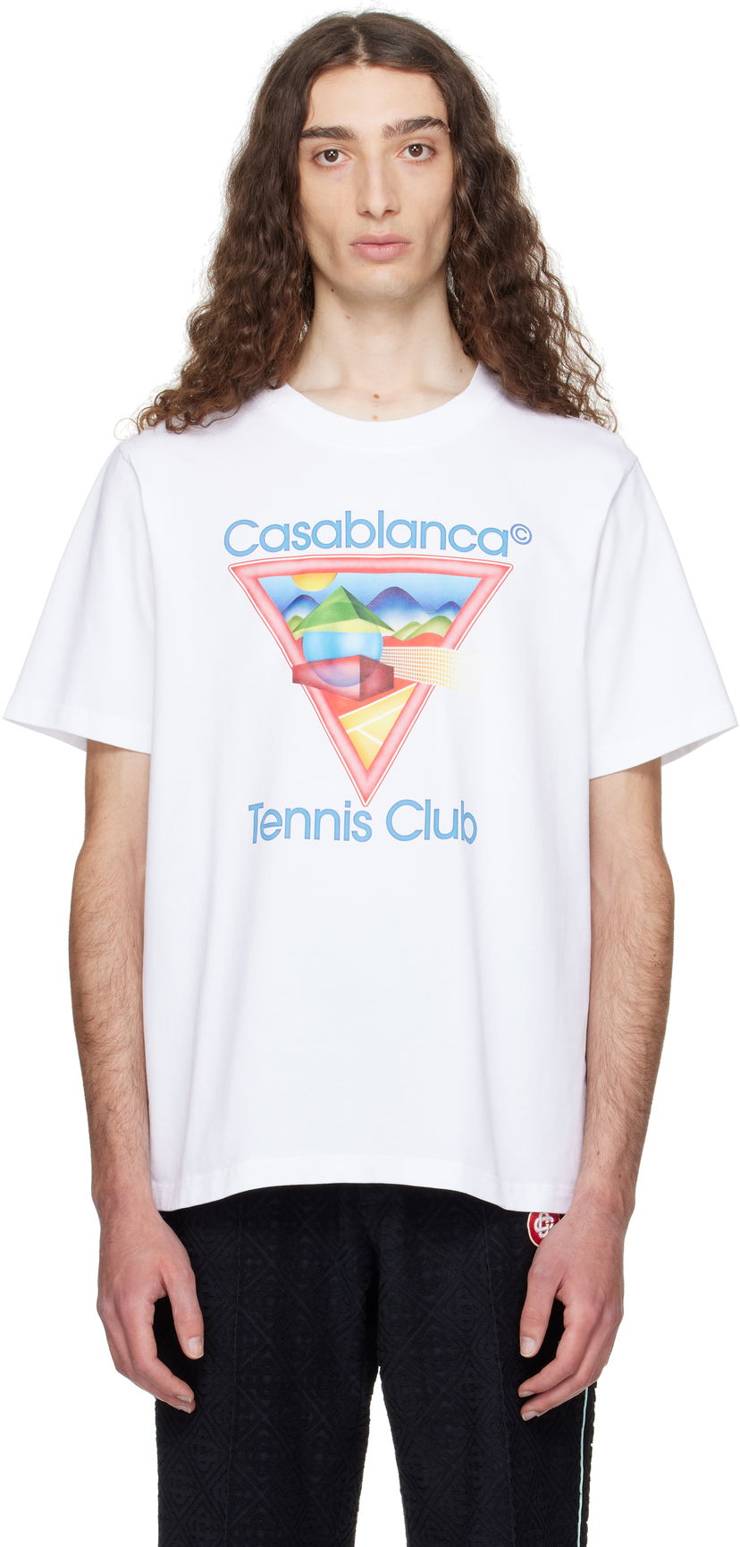 Футболка Casablanca Casablanca 'Tennis Club' Icon T-Shirt білий | MPF25-JTS-001-01