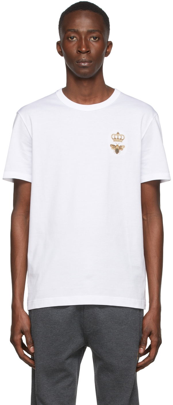 Футболка Dolce & Gabbana White Embroidery T-Shirt білий | G8JX7Z G7WUQ