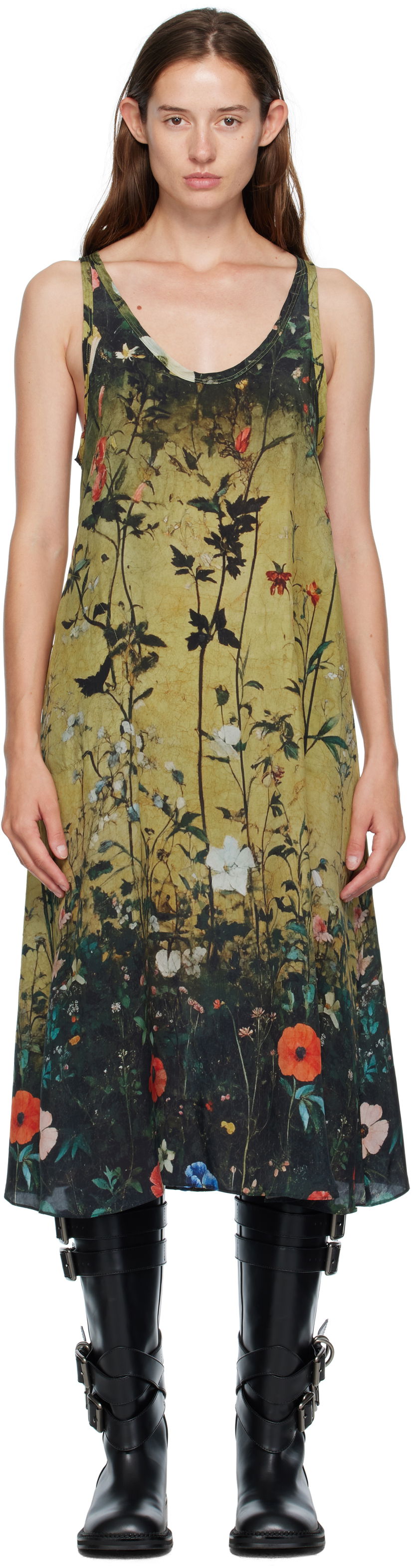 плаття R13 R13 Floral Print Tank Midi Dress Різнокольоровий | R13WR296-R587A