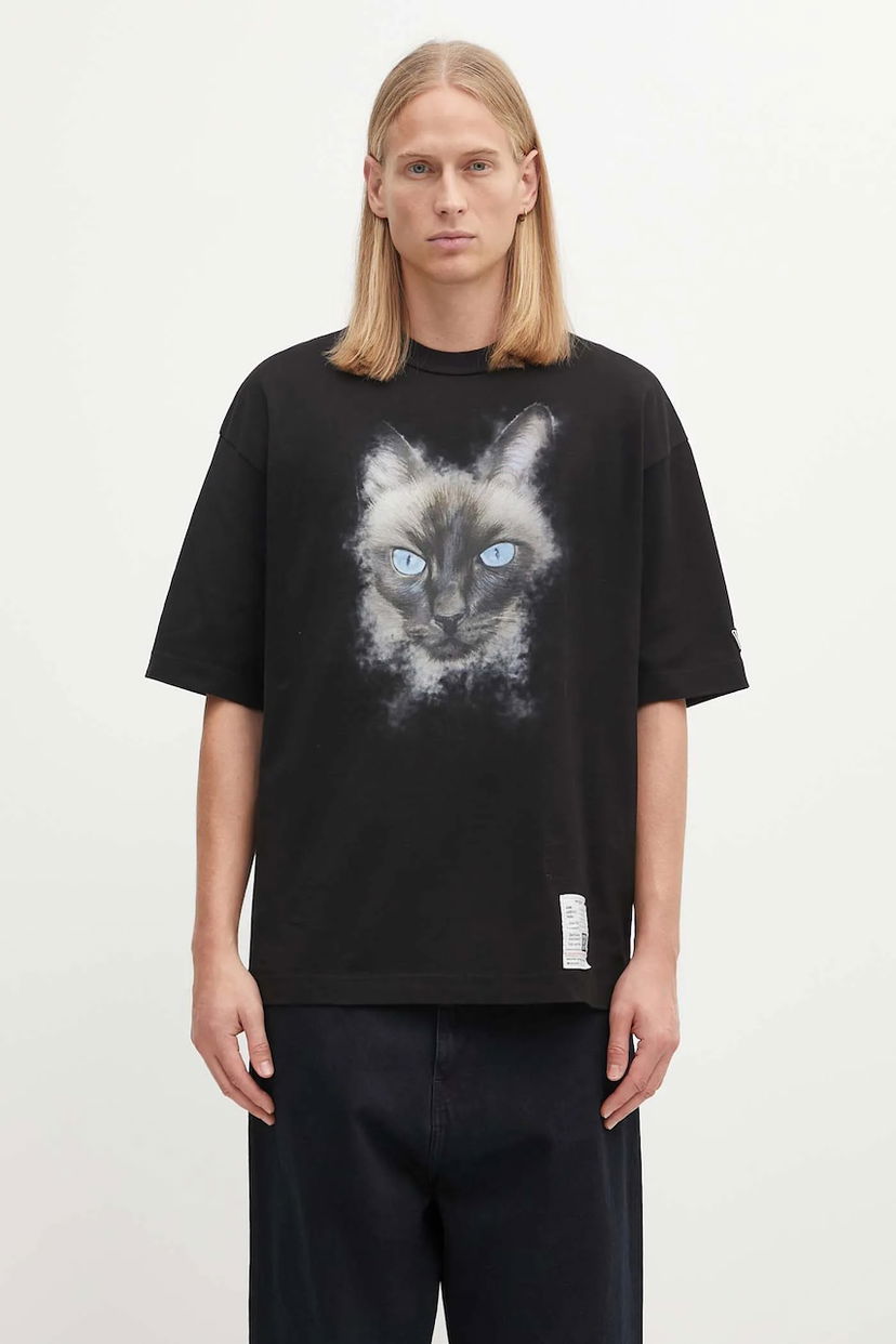Футболка Maison MIHARA YASUHIRO Maison MIHARA YASUHIRO T-Shirt CAT PRINTED чорний | J15TS762