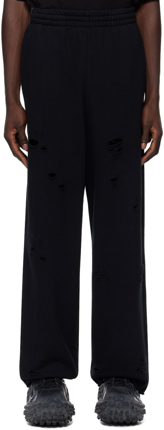 Спортивні штани We11done We11done Distressed Sweatpants чорний | WD-TA1-24-812-U-BK, 0