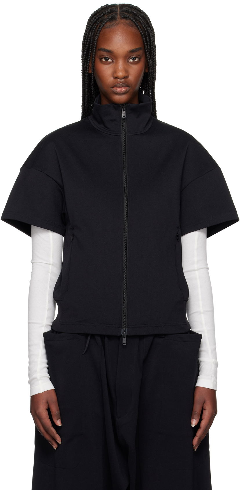 Жилет Y-3 Y-3 3S Short Sleeve Zip-Up Shirt чорний | JN4984
