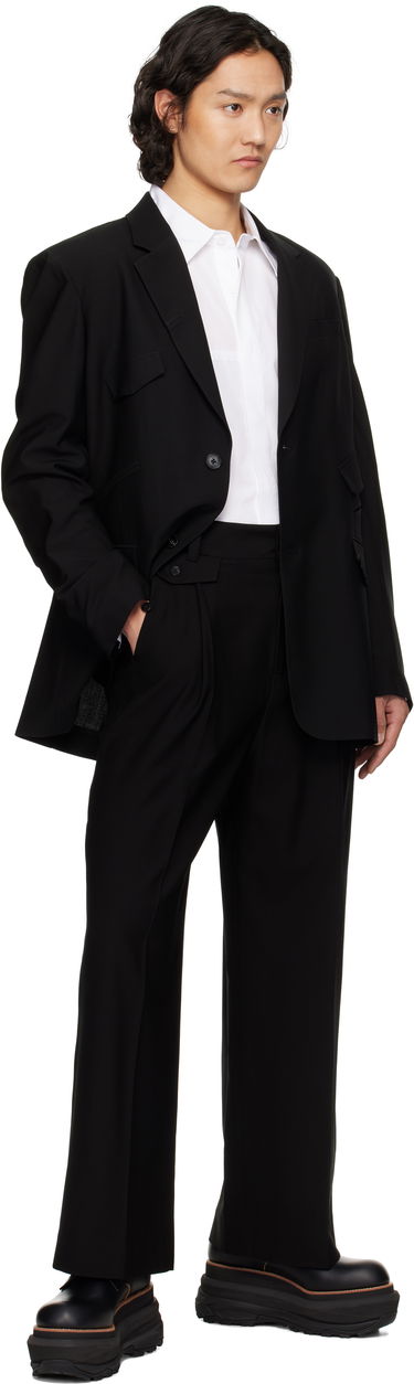 Штани Feng Chen Wang Feng Chen Wang Slashed Wide Leg Trousers чорний | FUS19TR27B, 3