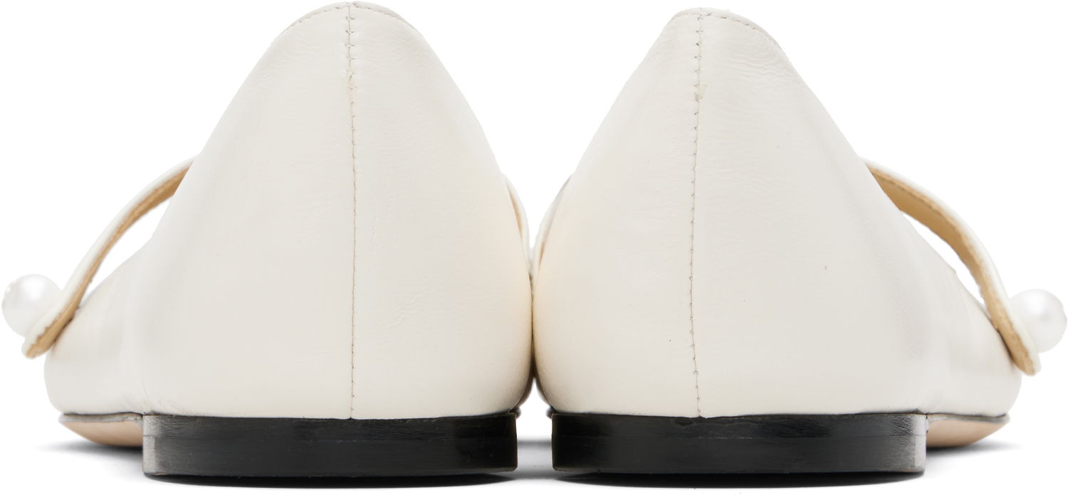 Кросівки та взуття Jimmy Choo Jimmy Choo Elisa Ballerina Flats білий | ELISA FLAT, 1