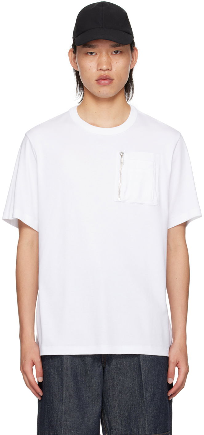 Футболка Helmut Lang Utility Pocket T-Shirt білий | O04HM596