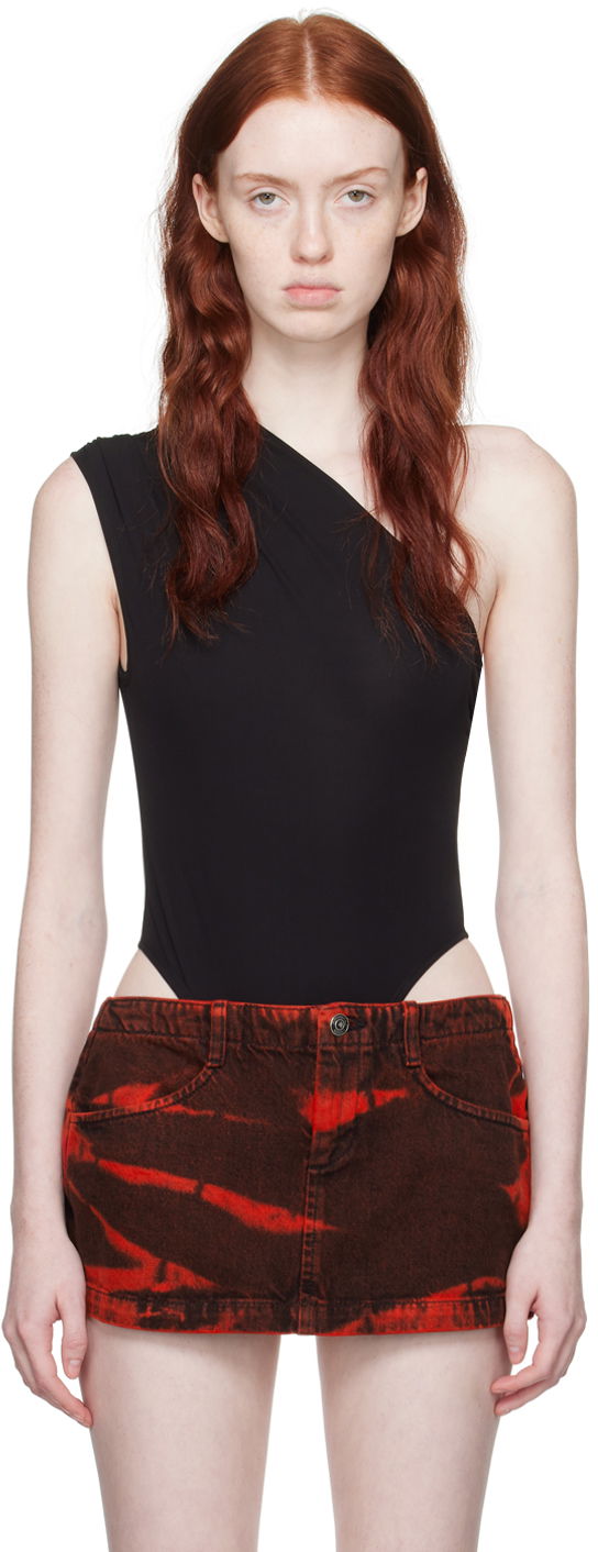 Боді Miaou Miaou Jade One Shoulder Bodysuit чорний | 6005VCJBLK