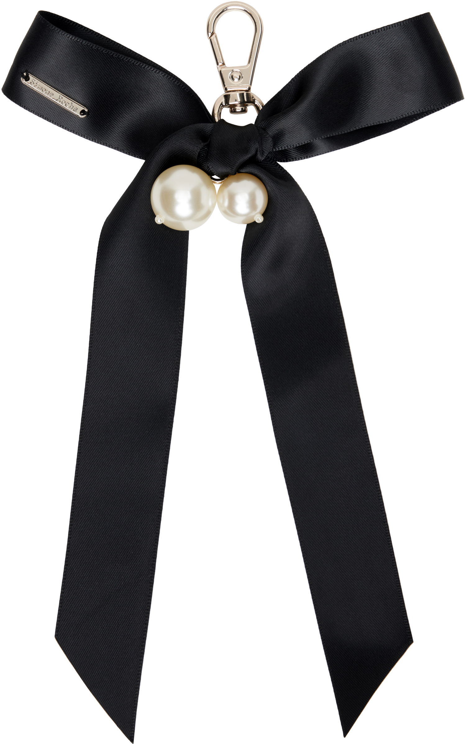 Брелоки Simone Rocha Simone Rocha Bow & Pearl Bag Charm Keychain чорний | KEYCHAIN3 0904, 0
