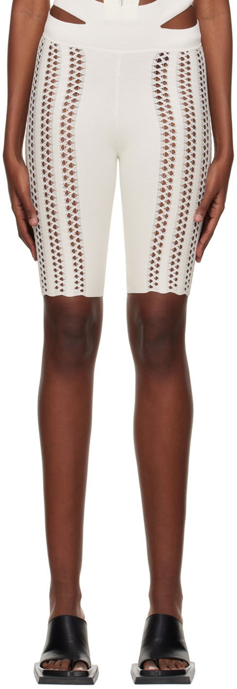 Легінси Dion Lee Column Cutout Knit Shorts білий | A7616P22