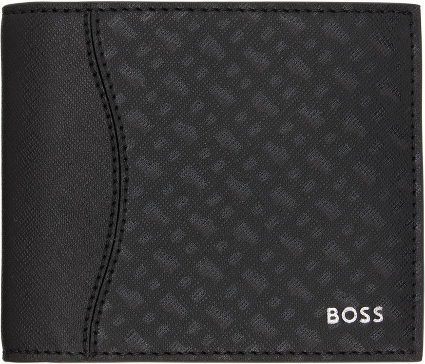 Гаманець BOSS BOSS Saffiano Leather Wallet чорний | 50542379