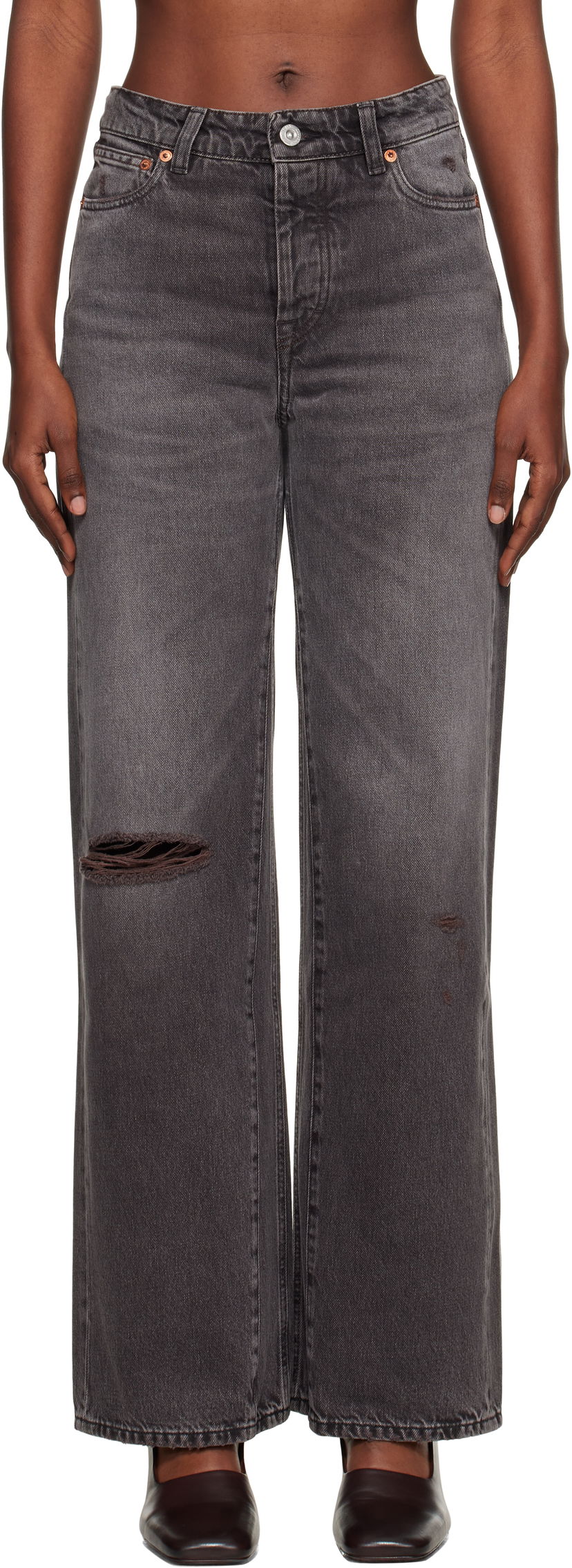 Джинси OUR LEGACY Our Legacy Treble Cut Jeans Сірий | W4255TH