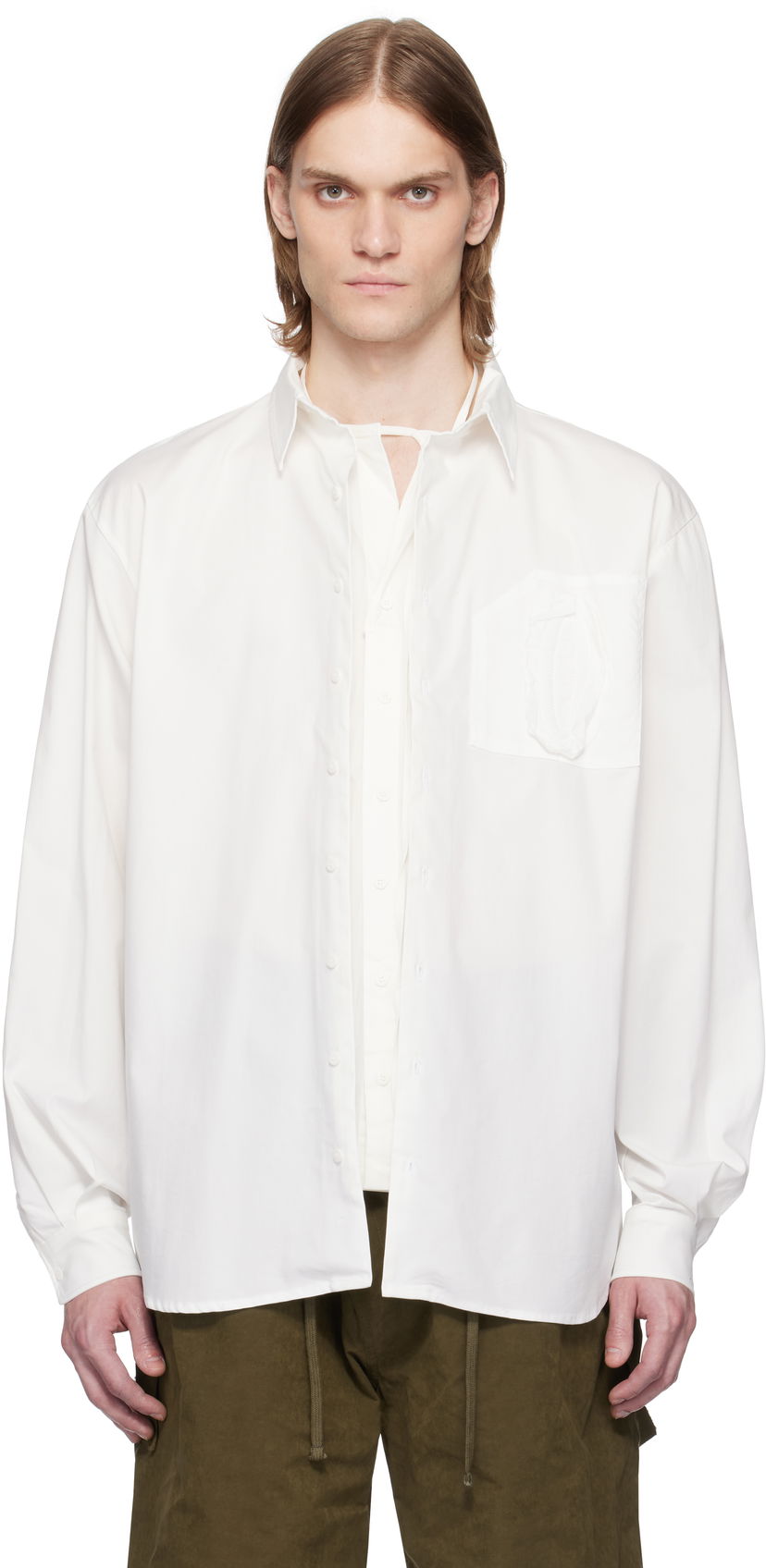 Сорочка Ottolinger Ottolinger Oversized Shirt білий | 111-400311-01