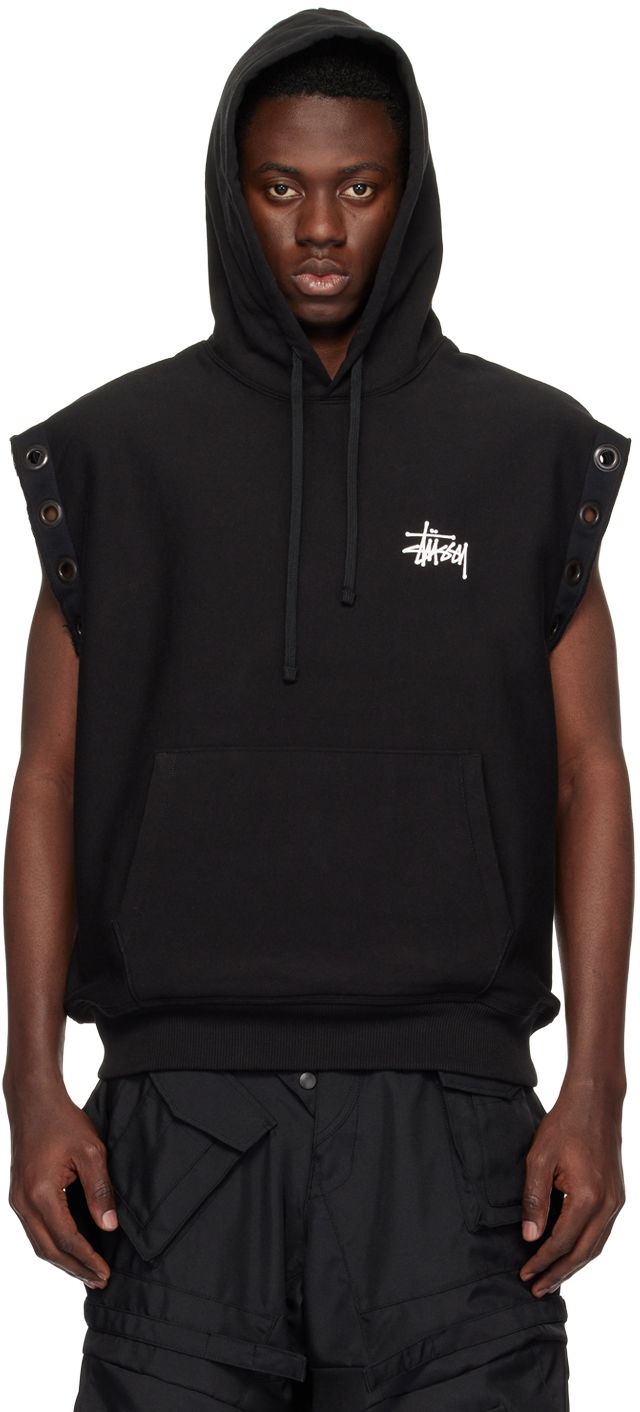Світшоти Junya Watanabe Junya Watanabe x Stüssy Sleeveless Hoodie чорний | WM-T909-100