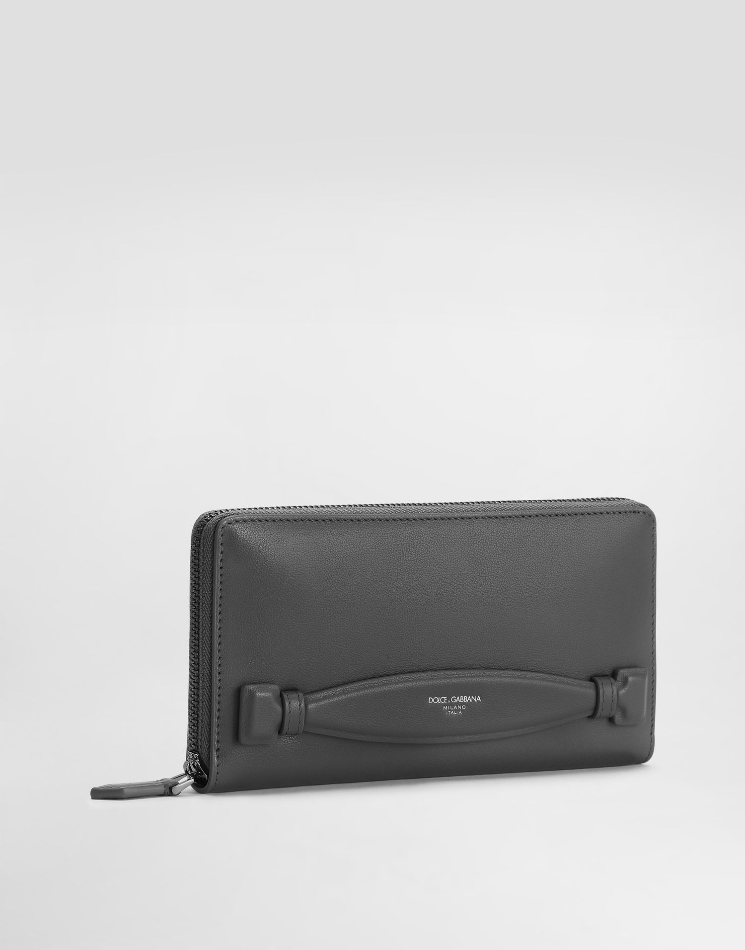 Гаманець Dolce & Gabbana Dolce & Gabbana Zip-Around Calfskin Wallet Сірий | BP1672AV95680730, 1