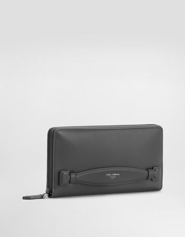 Гаманець Dolce & Gabbana Dolce & Gabbana Zip-Around Calfskin Wallet Сірий | BP1672AV95680730, 1