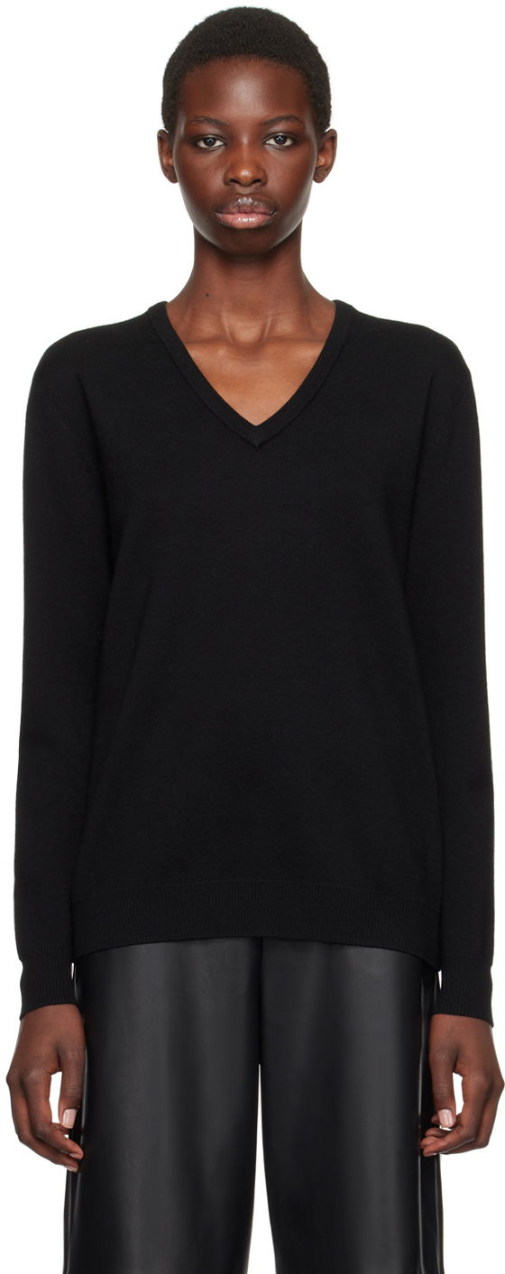 Cветр Max Mara V-Neck Sweater чорний | 2421366122600 MM12120