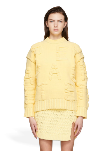 Cветр Bottega Veneta Alphabet Chenille Sweater Жовтий | 689711 V1OX0