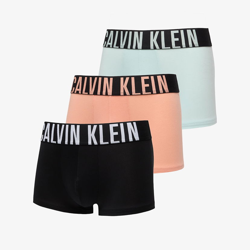Боксери CALVIN KLEIN Intense Power Cotton Stretch Trunk 3-Pack Papaya Punch/ Black/ Moonlight Jade Різнокольоровий | 000NB3608A VVM
