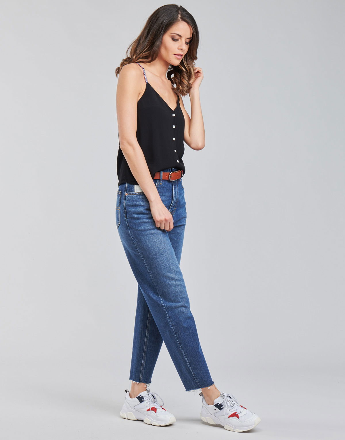 Безрукавка Tommy Hilfiger CAMI BUTTON THRU TOP чорний | DW0DW09762-BDS, 1