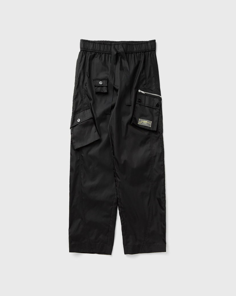 Штани карго GANNI Ganni Duchesse Nylon Elasticated Cropped Pants чорний | W0476-099