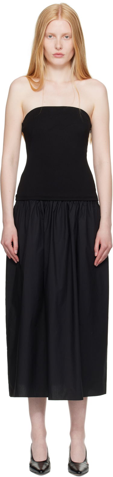 плаття rag & bone rag & bone Irina Mixed-Media Midi Dress чорний | WAC25P3017D817, 0