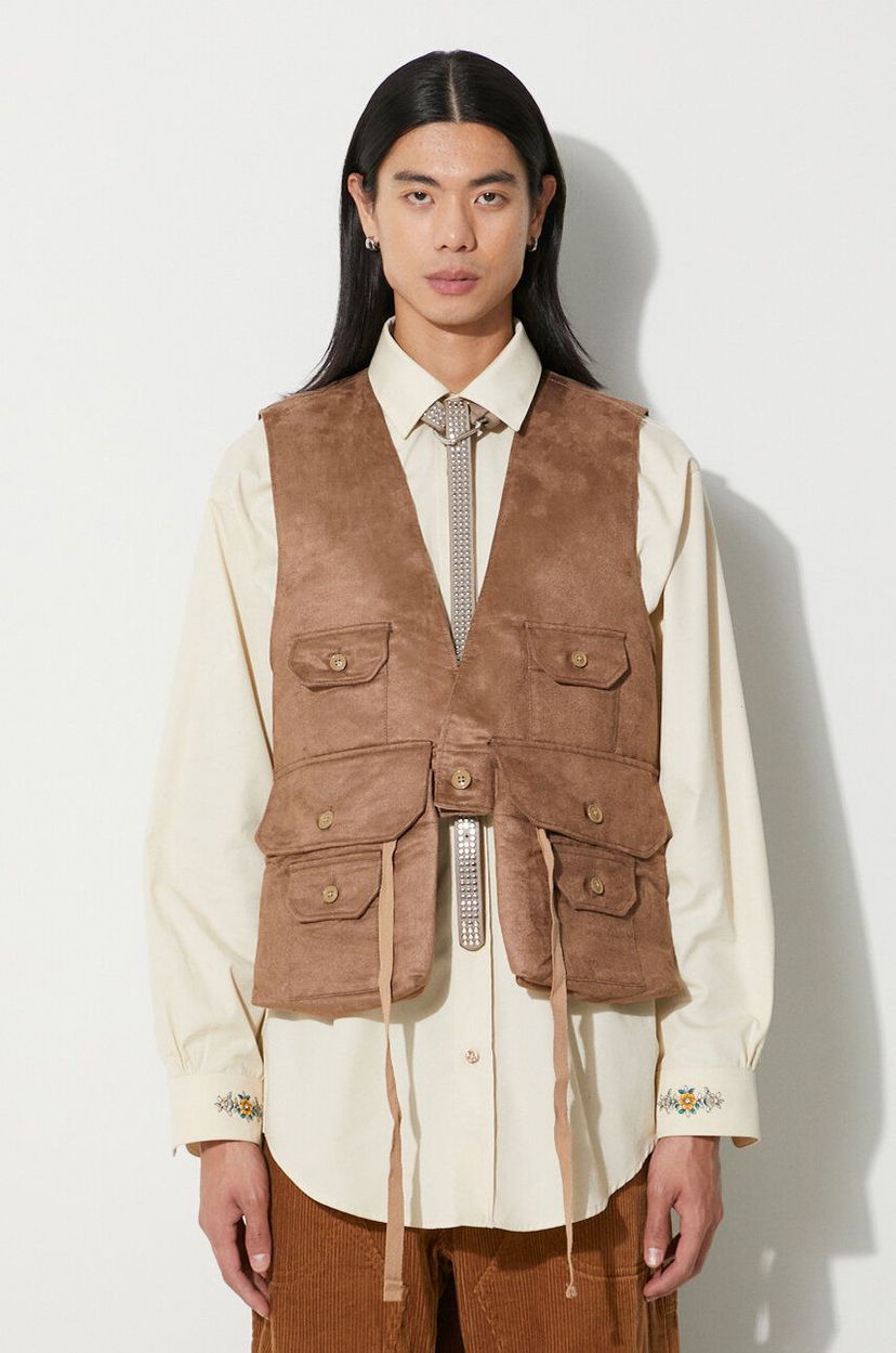 Жилет Engineered Garments Vest Fowl Коричневий | 23F1C002.CT253