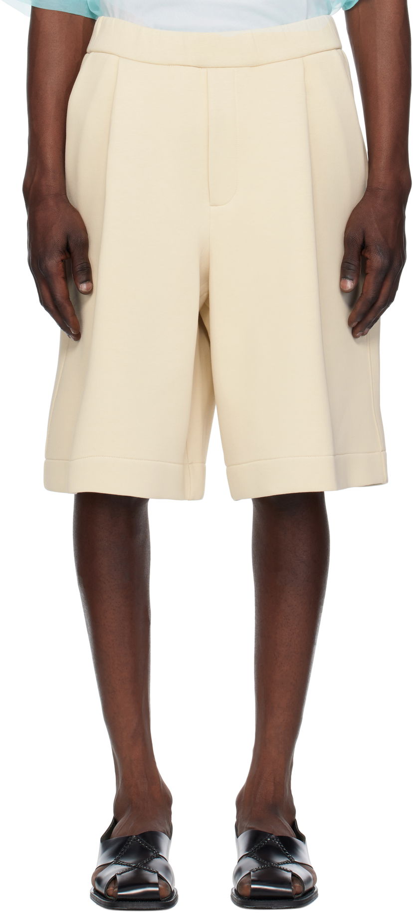 Шорти Dries Van Noten Dries Van Noten Neoprene Shorts бежевий | 251-021139-1622