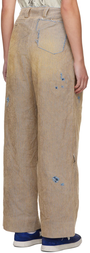 Штани ADER ERROR Carid Wide Leg Distressed Trousers бежевий | BMADFWBT0106BG, 2